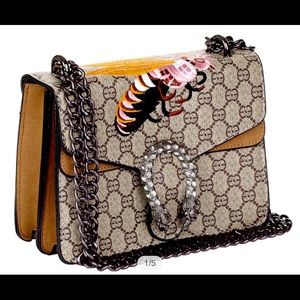 Pink & Tan small crossbody bag